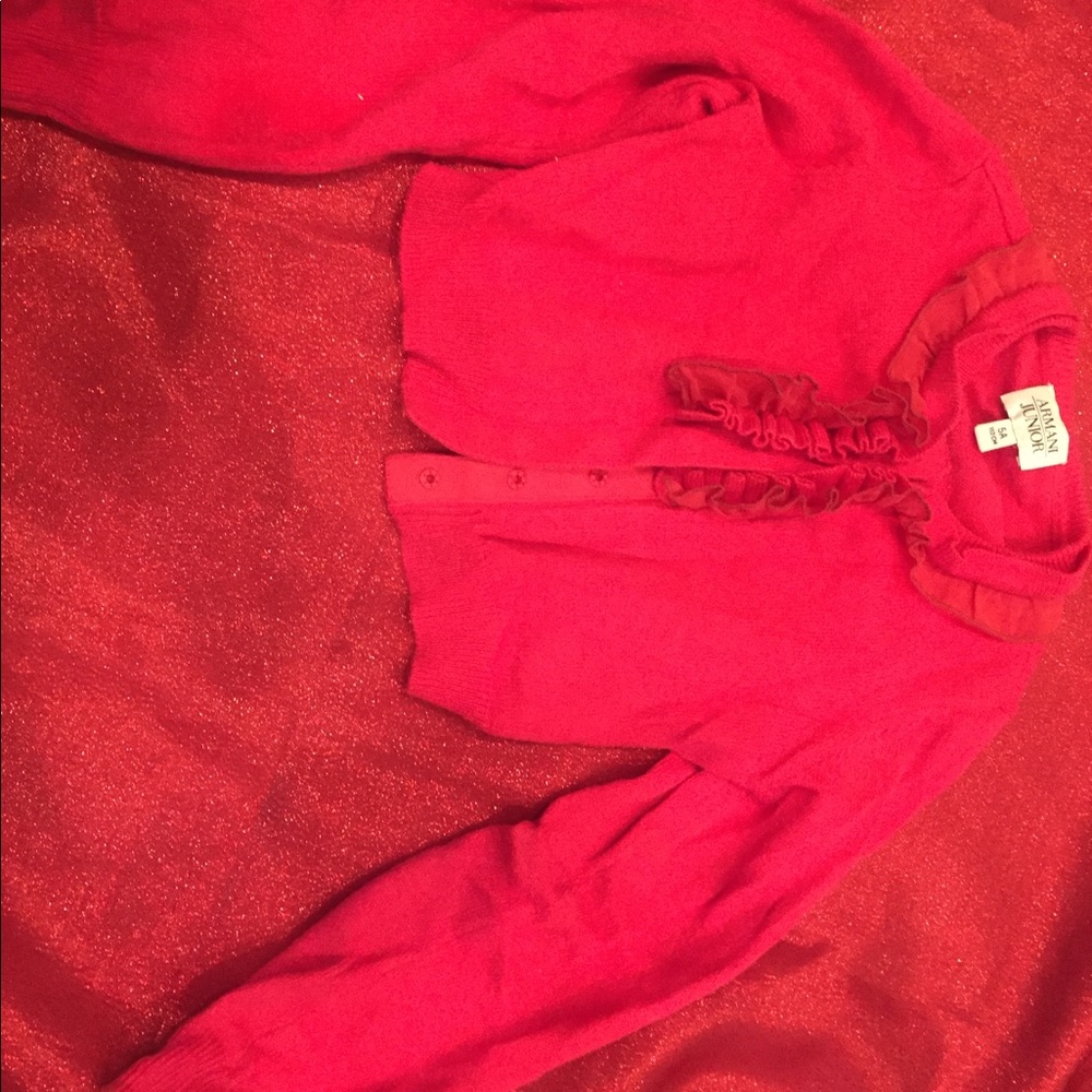 Authentic Armani raspberry color cardigan